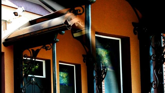 Красивый входной навес козырек ковка металл дизайн изготовление в Днепре смотреть онлайн