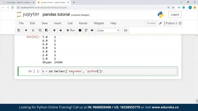 How to use Pandas in Python | Python Pandas Tutorial | Edureka | Python Rewind - 3 смотреть онлайн
