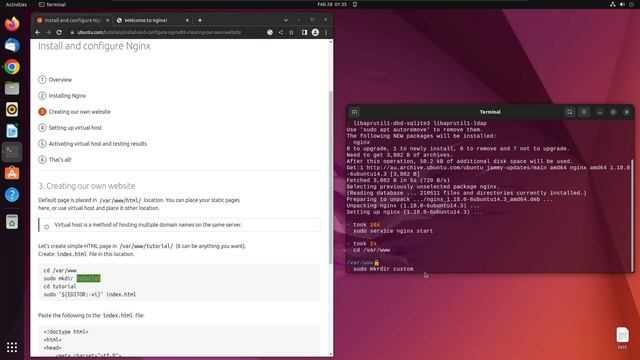 #08 How to install NGINX on Ubuntu | Ubuntu Course смотреть онлайн