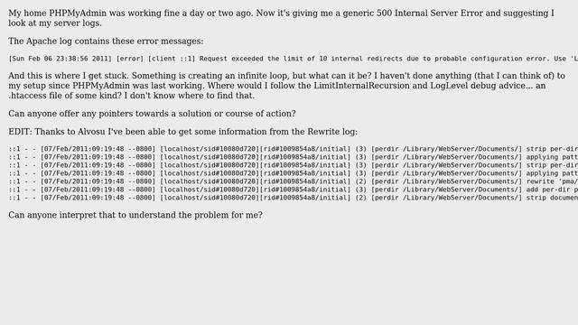 DevOps & SysAdmins: PHPMyAdmin 500 Internal Server Error смотреть онлайн
