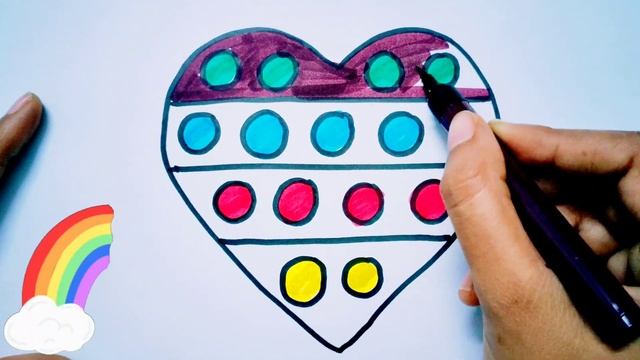 Easy to draw a heart shape for kids|Легко нарисовать форму сердца для детей #97 | смотреть онлайн