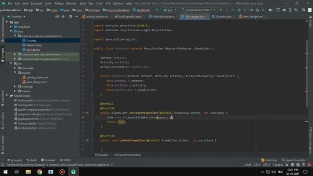 Android RecyclerView Explained with Code | Adapter Setup, Custom View, A-Z Sorting | Hindi Tutorial смотреть онлайн