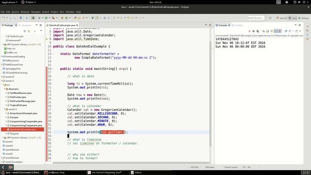Java Date, Calendar, Timezones, and DateFormat tutorial смотреть онлайн