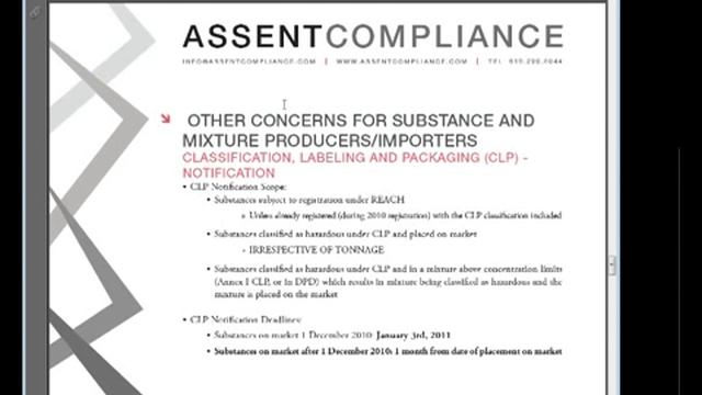 REACH 2013 Registration - Assent Compliance Webinar смотреть онлайн