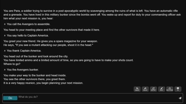 If the AI ignores my input, the video ends - AI Dungeons смотреть онлайн