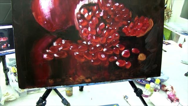 Мастер-Класс по живописи маслом. Гранат. +79857776200 смотреть онлайн