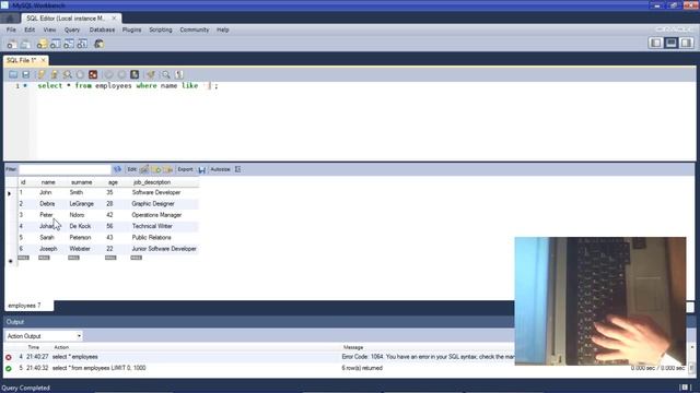 Structured Query Language (SQL) - Like Operator смотреть онлайн