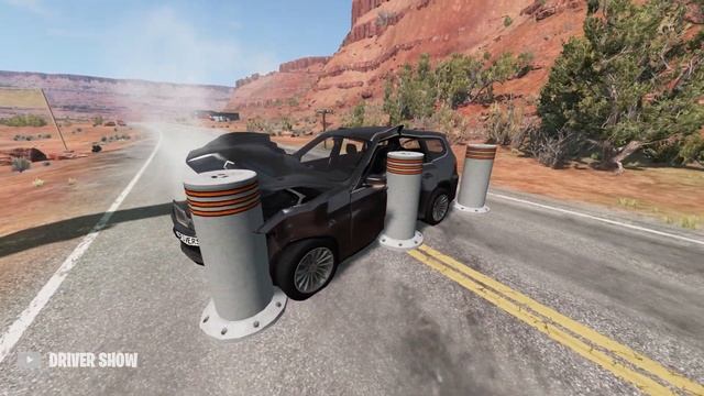 BeamNG Drive Side Impact #2 | Bollard Crashes смотреть онлайн