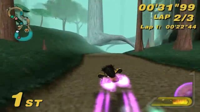 Star Wars: Super Bombad Racing (PS2) walkthrough - Naboo Swamp смотреть онлайн