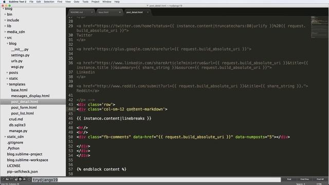 Advancing the Blog: 3 - Render HTML and Markdown - Learn Django, APIs, jQuery, RSS, & more смотреть онлайн