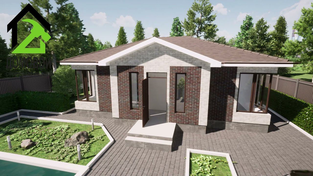 D-181 самый популярный проект одноэтажного дома с 4 спальнями от СК 