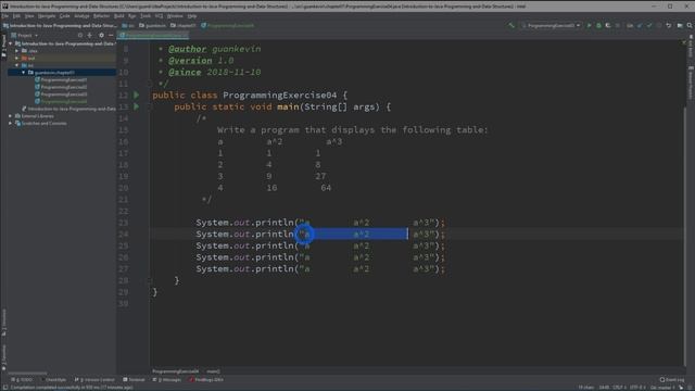 Intro to Java Chapter 01 Exercise 04 - Print a Table смотреть онлайн