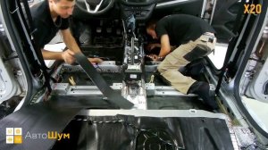 Шумоизоляция пола с арками Лады Весты в уровне Экстра. АвтоШум.