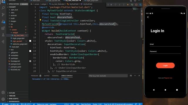 Food Ordering App Sign-up Page Validation In Flutter (Part 5) In Hindi And Urdu смотреть онлайн