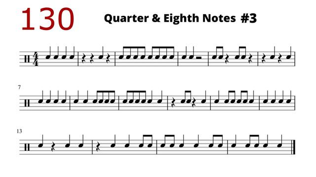 Rhythm Master - Quarter and Eighth Notes Reading Exercise #3 - Play Along смотреть онлайн