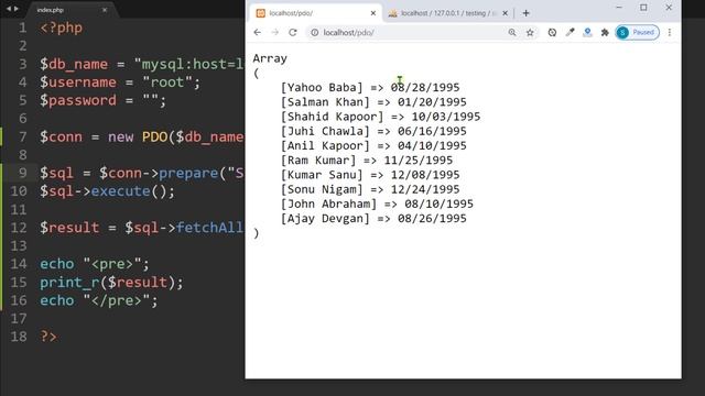 PHP PDO : Advance Fetch Styles Tutorial in Hindi / Urdu смотреть онлайн