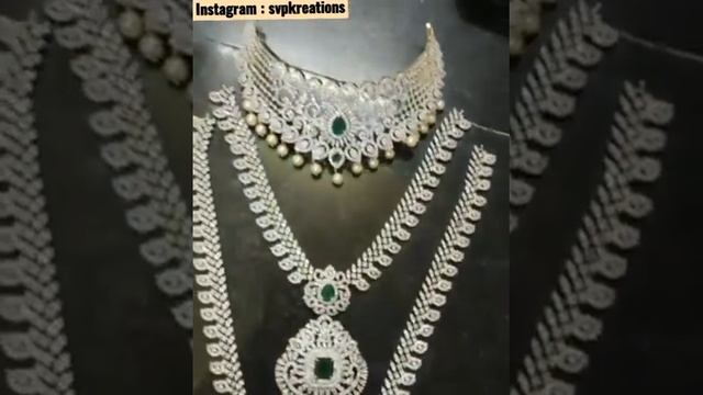 Gold Finish - Bridal / Semi-Bridal Sets - High Quality AD Stones with Pearl Hangings смотреть онлайн