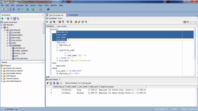 [20] Oracle SQL - Implicit Conversion смотреть онлайн