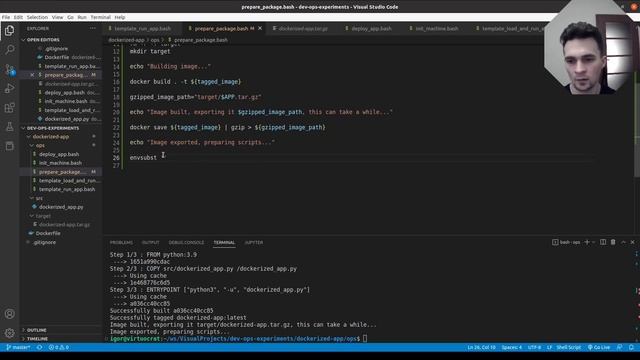 Deploy Dockerized App - just some Python and Bash смотреть онлайн