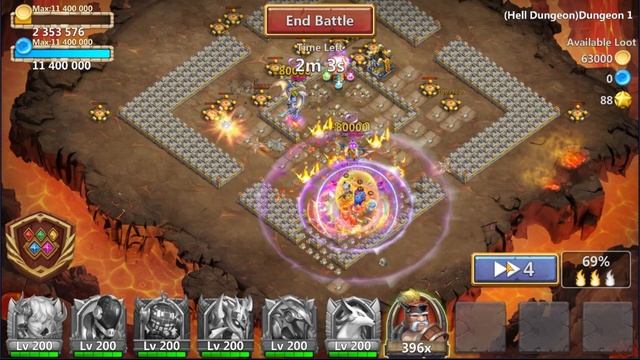 Hell Dungeons 1-10 Using 'COMPLETELY F2P' Method | NO CC BUG NEEDED! | #WOOOOOOH | Castle Clash смотреть онлайн