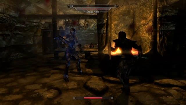 Lydia saves my life from Draugr- Skyrim смотреть онлайн