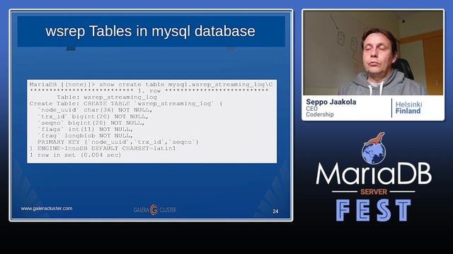 Introduction to MariaDB Galera Cluster - Seppo Jaakola - MariaDB Server Fest 2020 смотреть онлайн