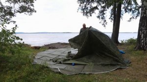 Сборка палатки СТЭК ЧУМ с навесом