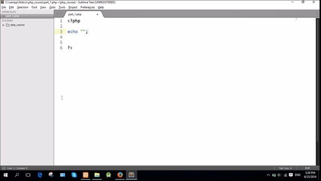 PHP tutorial - 2 Writing First script in Php смотреть онлайн