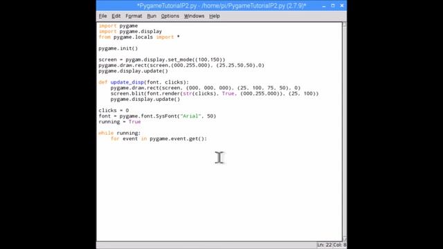 Pygame.Display Tutorial P2 --Mouse Button Down Events and Key Press Events смотреть онлайн