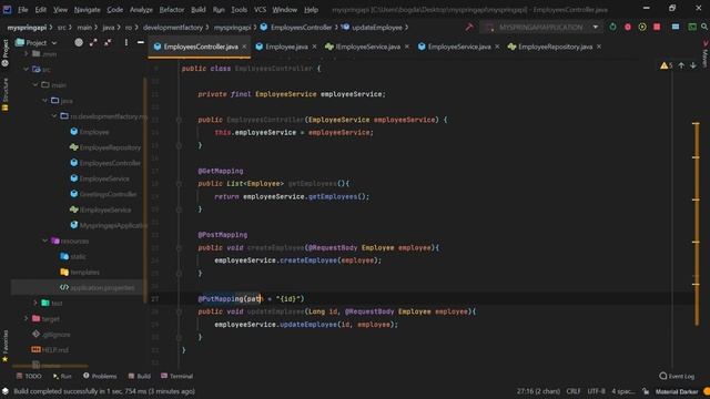 Tutorial SPRING BOOT în română #12 - Implementarea acțiunilor CRUD смотреть онлайн