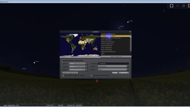 Stellarium: How to set your location смотреть онлайн