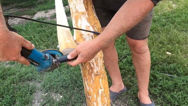 Качеля Садовая из бревен своими руками. Solid Hardwood Garden Swing. DIY смотреть онлайн