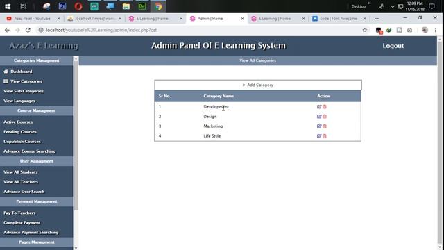 Responsive E Learning Website Development In PHP With PDO Part 40 Applying Icons Dynamically смотреть онлайн