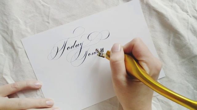 Каллиграфия с завитками Copperplate смотреть онлайн