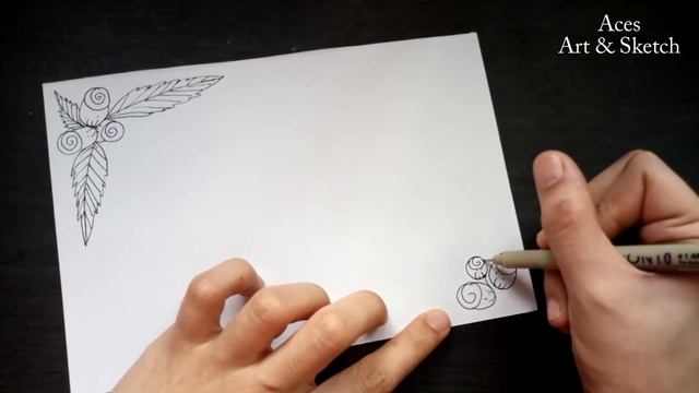 Rose Flower Edge Border Design | Project Design | Aces art and sketch смотреть онлайн