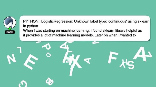 PYTHON : LogisticRegression: Unknown label type: 'continuous' using sklearn in python смотреть онлайн