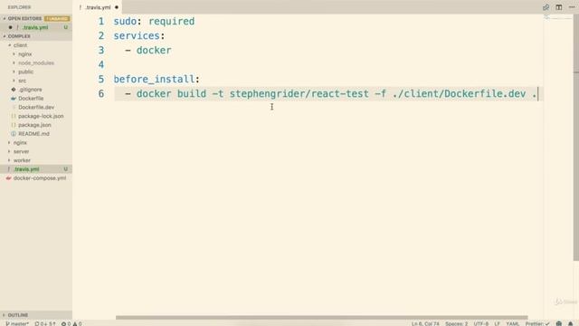 122. Docker: Travis Configuration Setup смотреть онлайн