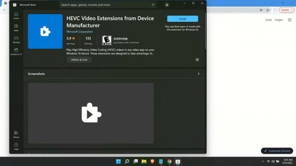 Install/ Activate FREE HEVC/ h.265 Codec in Windows 10