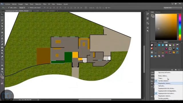 plantas arquitectónicas en photoshop 4 : aplicando texturas смотреть онлайн