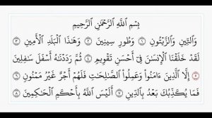 Ат-Тин  - 95 сура. Учебное чтение Корана.