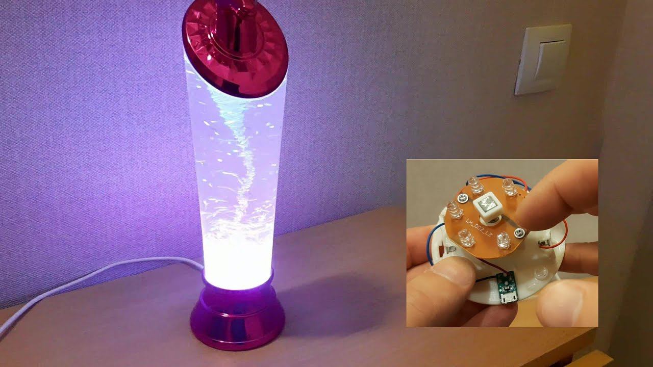Лампа настольная светодиодная. Как образуется смерч, что внутри? смотреть онлайн