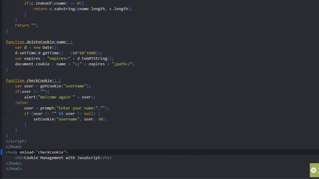 Store Data in Cookies with JavaScript смотреть онлайн