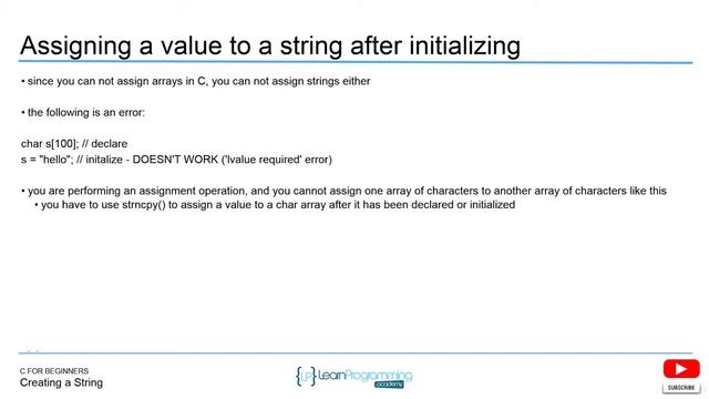 31 Defining a String in c programming смотреть онлайн