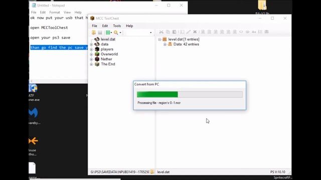 Minecraft How to put PC worlds on PS3/PS4/Vita so far working on 1.48 смотреть онлайн