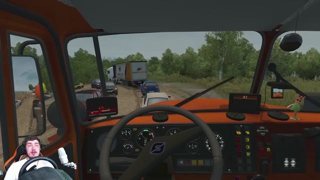 СУРОВЫЕ ДОРОГИ РОССИИ ДАЖЕ УРАЛ НЕ ВЫДЕРЖАЛ - EURO TRUCK SIMULATOR 2 + РУЛЬ смотреть онлайн