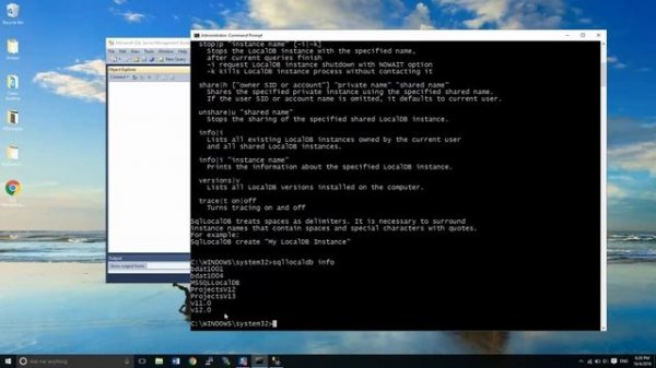 Microsoft SQL Server Management Studio Part 1 - Setup a LocalDB server instance using sqllocaldb