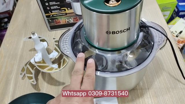 Bosch 5L Meat And Vegetable Chopper, Double Speeds, Double Blades And Mixer Tool Knife, Heavy Duty