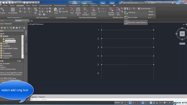 AutoCAD Electrical Tutorial - 023 - How to add a rung on AutoCAD смотреть онлайн