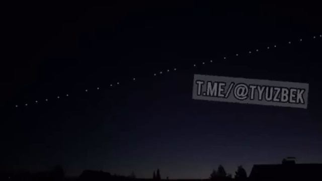Elon Mask 60 satellites flys over Uzbekistan, Tashkent смотреть онлайн