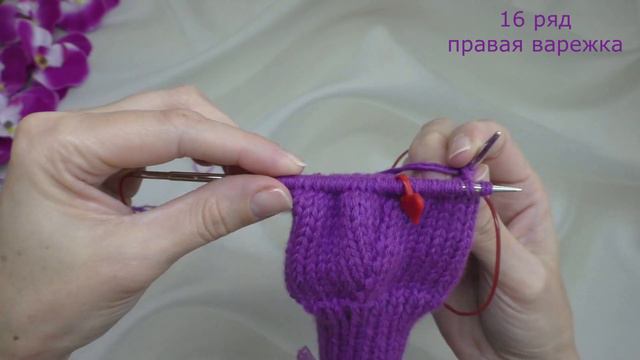 Детские варежки с узором "Совята". Подробный мастер-класс. Схема узора и расчет петель. смотреть онлайн